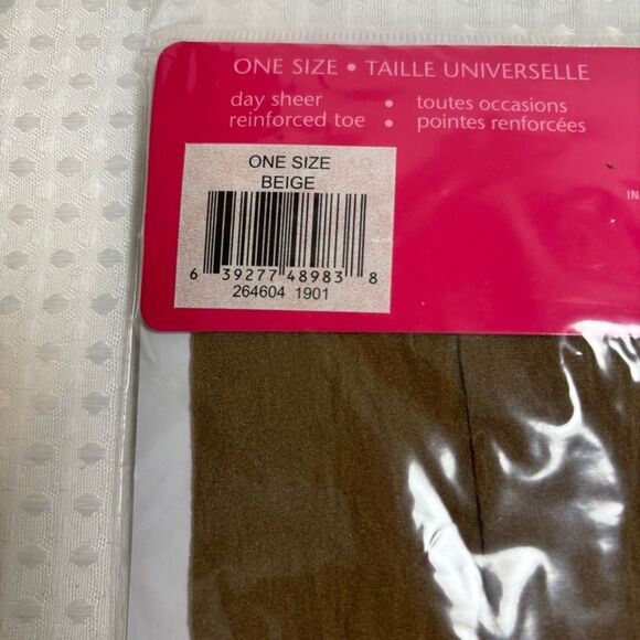 Sophi Day Sheer Reinforced Toe Pantyhose One Size  S/M/L Beige Bundle of 9 NEW - Picture 6 of 6